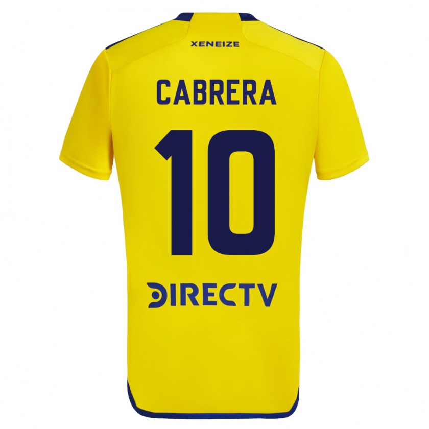 Kandiny Hombre Camiseta Micaela Cabrera #10 Amarillo 2ª Equipación 2023/24 La Camisa Chile
