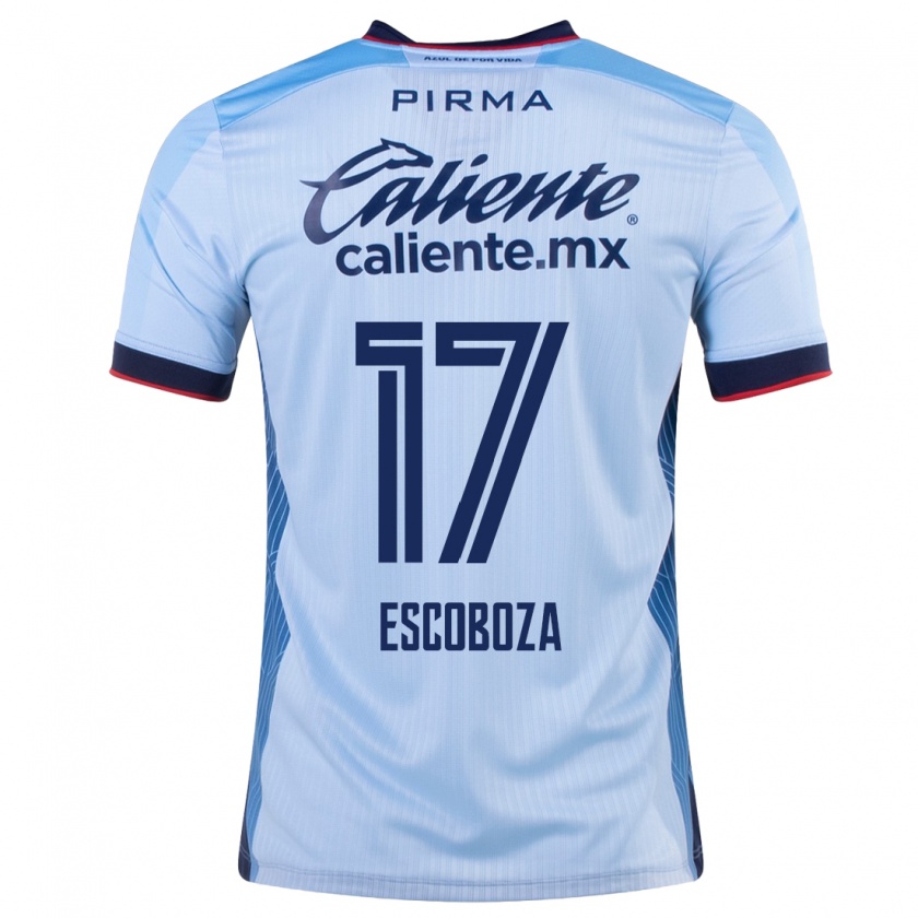 Kandiny Hombre Camiseta Alonso Escoboza #17 Cielo Azul 2ª Equipación 2023/24 La Camisa Chile