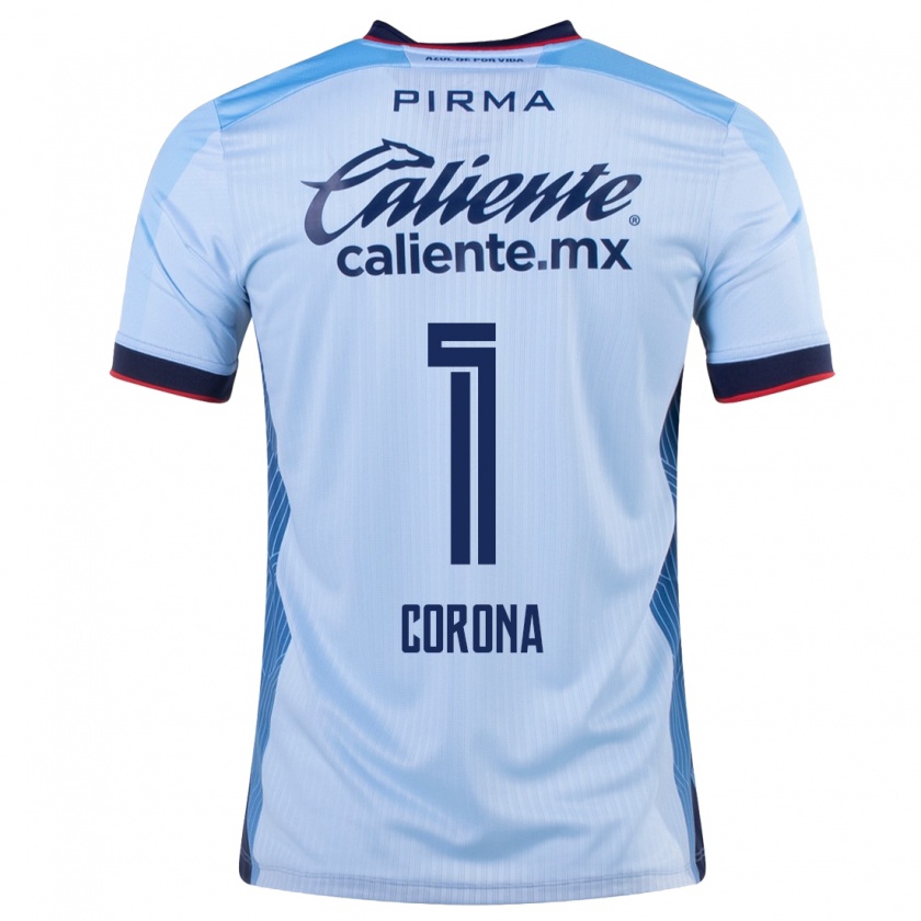 Kandiny Hombre Camiseta Jose De Jesus Corona #1 Cielo Azul 2ª Equipación 2023/24 La Camisa Chile