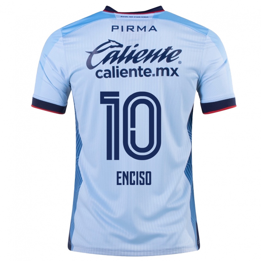 Kandiny Hombre Camiseta Martha Enciso #10 Cielo Azul 2ª Equipación 2023/24 La Camisa Chile