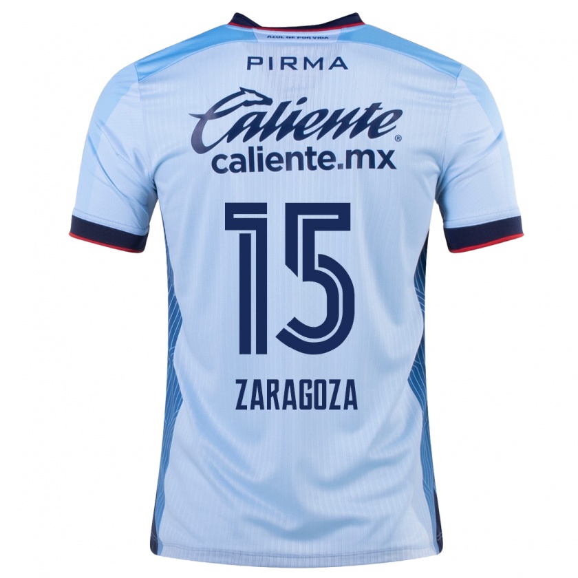 Kandiny Hombre Camiseta Nancy Zaragoza #15 Cielo Azul 2ª Equipación 2023/24 La Camisa Chile