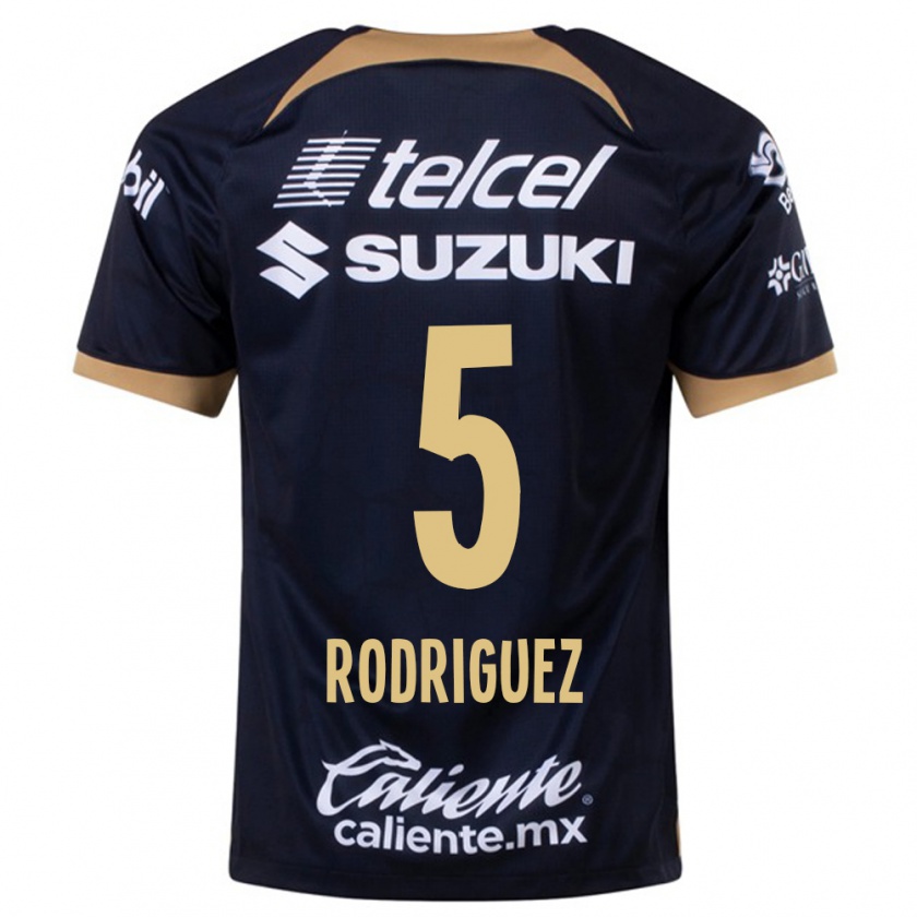 Kandiny Hombre Camiseta Jeronimo Rodriguez #5 Azul Oscuro 2ª Equipación 2023/24 La Camisa Chile