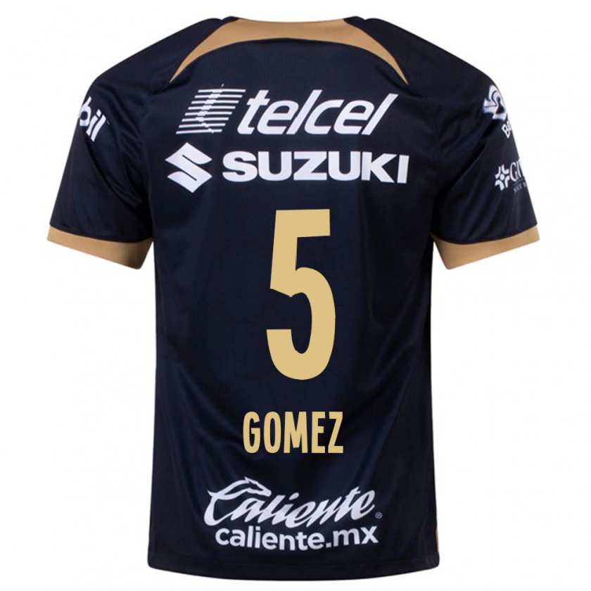 Kandiny Hombre Camiseta Kimberli Gomez #5 Azul Oscuro 2ª Equipación 2023/24 La Camisa Chile