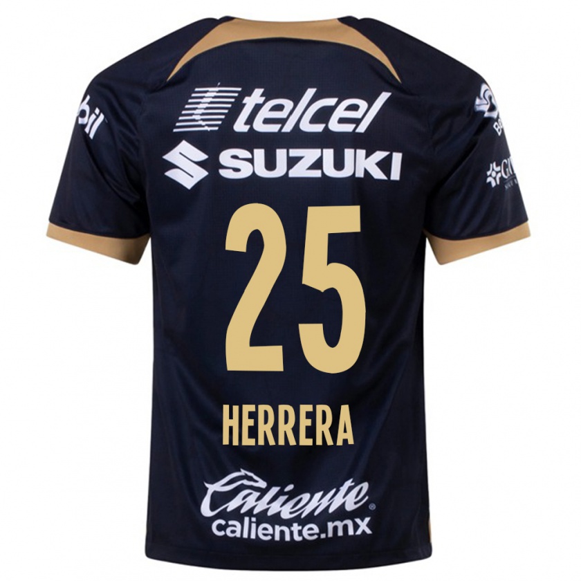 Kandiny Hombre Camiseta Laura Herrera #25 Azul Oscuro 2ª Equipación 2023/24 La Camisa Chile