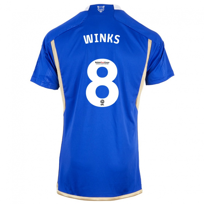 Kandiny Mujer Camiseta Harry Winks #8 Azul Real 1ª Equipación 2023/24 La Camisa Chile