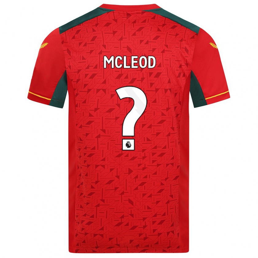 Kandiny Mujer Camiseta Ethan Mcleod #0 Rojo 2ª Equipación 2023/24 La Camisa Chile