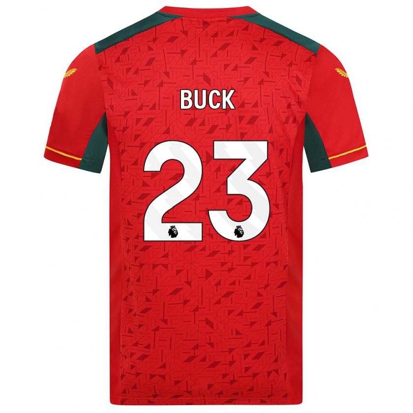 Kandiny Mujer Camiseta Alex Buck #23 Rojo 2ª Equipación 2023/24 La Camisa Chile