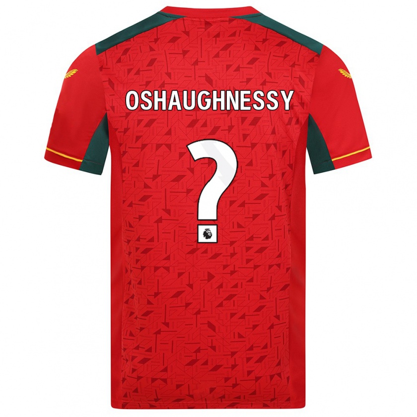 Kandiny Mujer Camiseta Joe Oshaughnessy #0 Rojo 2ª Equipación 2023/24 La Camisa Chile