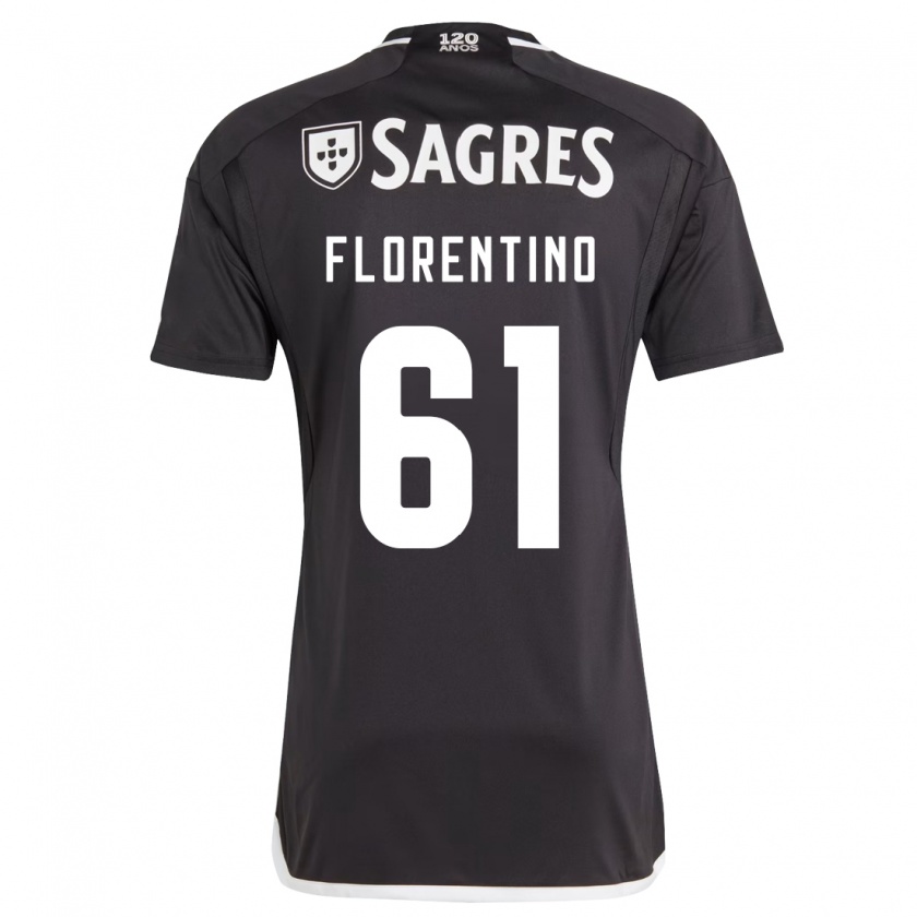 Kandiny Mujer Camiseta Florentino #61 Negro 2ª Equipación 2023/24 La Camisa Chile