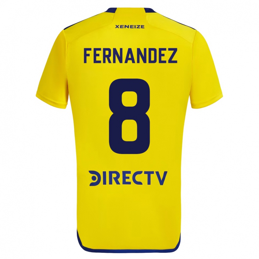 Kandiny Mujer Camiseta Pol Fernández #8 Amarillo 2ª Equipación 2023/24 La Camisa Chile