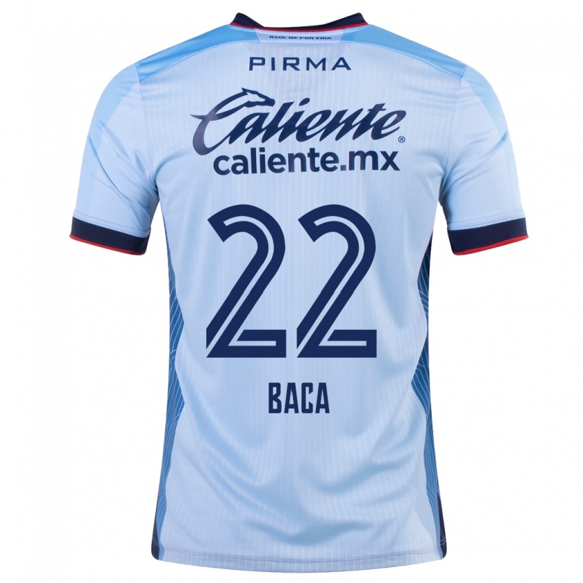 Kandiny Mujer Camiseta Rafael Baca #22 Cielo Azul 2ª Equipación 2023/24 La Camisa Chile
