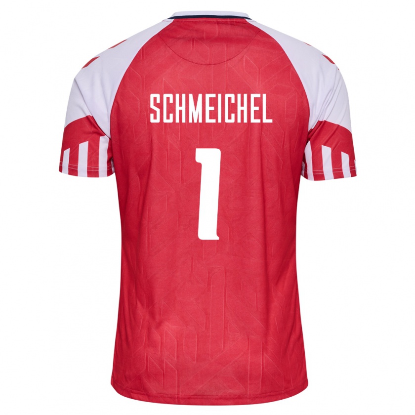 Kandiny Niño Camiseta Dinamarca Kasper Schmeichel #1 Rojo 1ª Equipación 24-26 La Camisa Chile