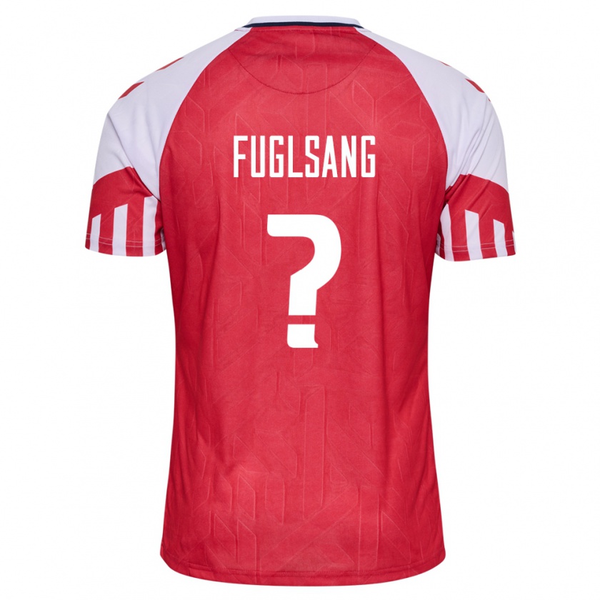 Kandiny Niño Camiseta Dinamarca Adam Fuglsang #0 Rojo 1ª Equipación 24-26 La Camisa Chile