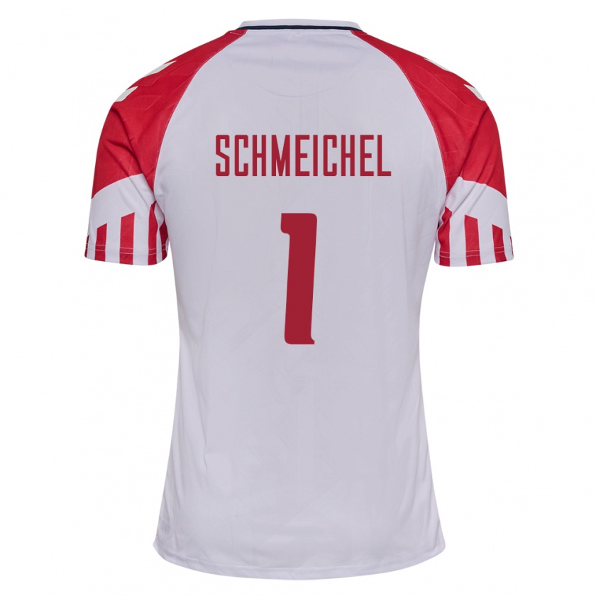 Kandiny Niño Camiseta Dinamarca Kasper Schmeichel #1 Blanco 2ª Equipación 24-26 La Camisa Chile