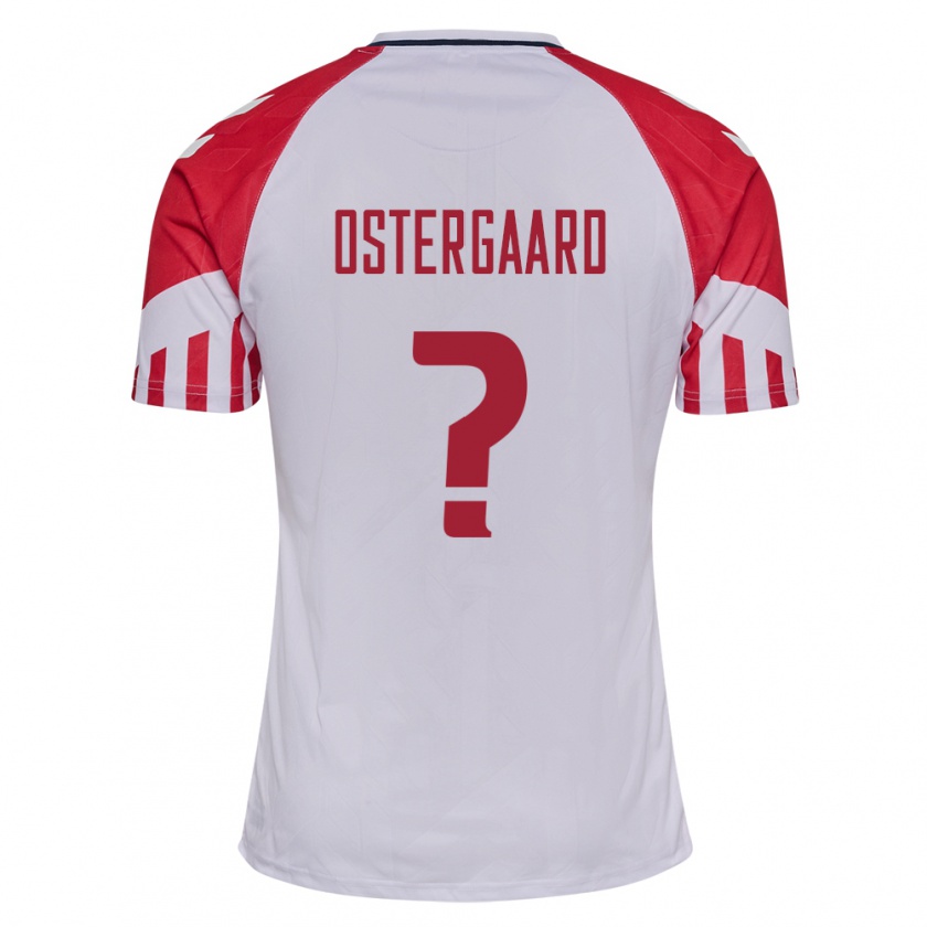 Kandiny Niño Camiseta Dinamarca Christian Östergaard #0 Blanco 2ª Equipación 24-26 La Camisa Chile