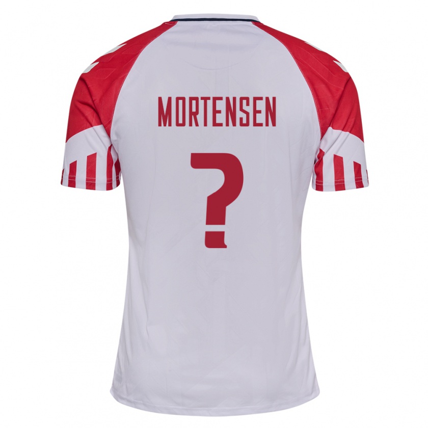Kandiny Niño Camiseta Dinamarca Malthe Mortensen #0 Blanco 2ª Equipación 24-26 La Camisa Chile