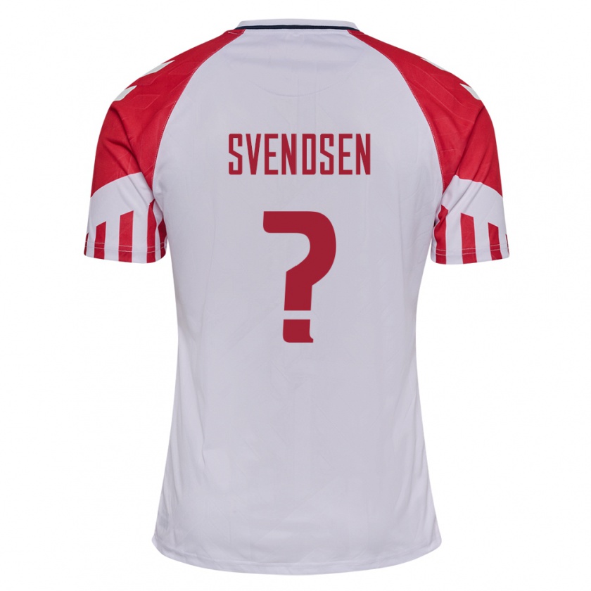 Kandiny Niño Camiseta Dinamarca Tjalfe Svendsen #0 Blanco 2ª Equipación 24-26 La Camisa Chile