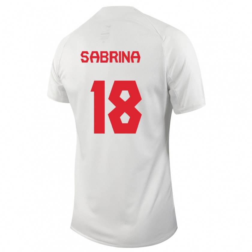 Kandiny Niño Camiseta Canadá Sabrina D'angelo #18 Blanco 2ª Equipación 24-26 La Camisa Chile