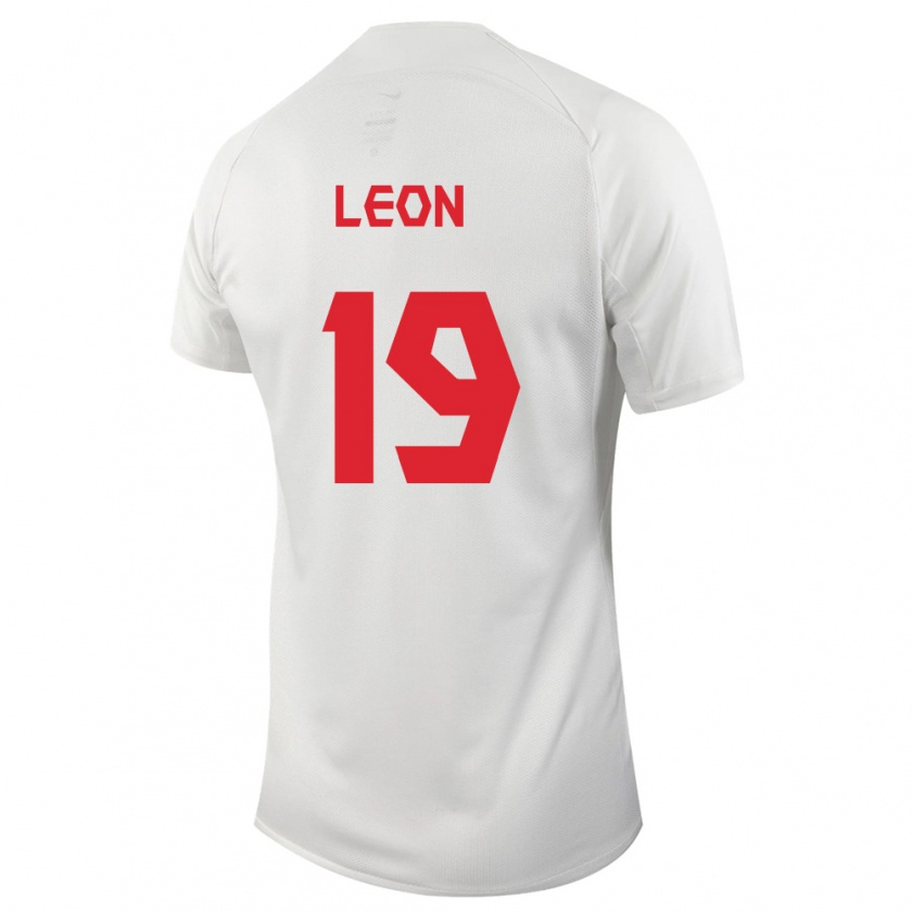 Kandiny Niño Camiseta Canadá Adriana Leon #19 Blanco 2ª Equipación 24-26 La Camisa Chile