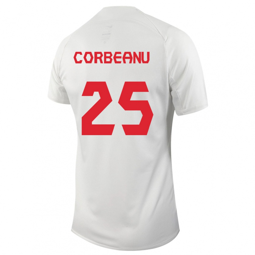 Kandiny Niño Camiseta Canadá Theo Corbeanu #25 Blanco 2ª Equipación 24-26 La Camisa Chile
