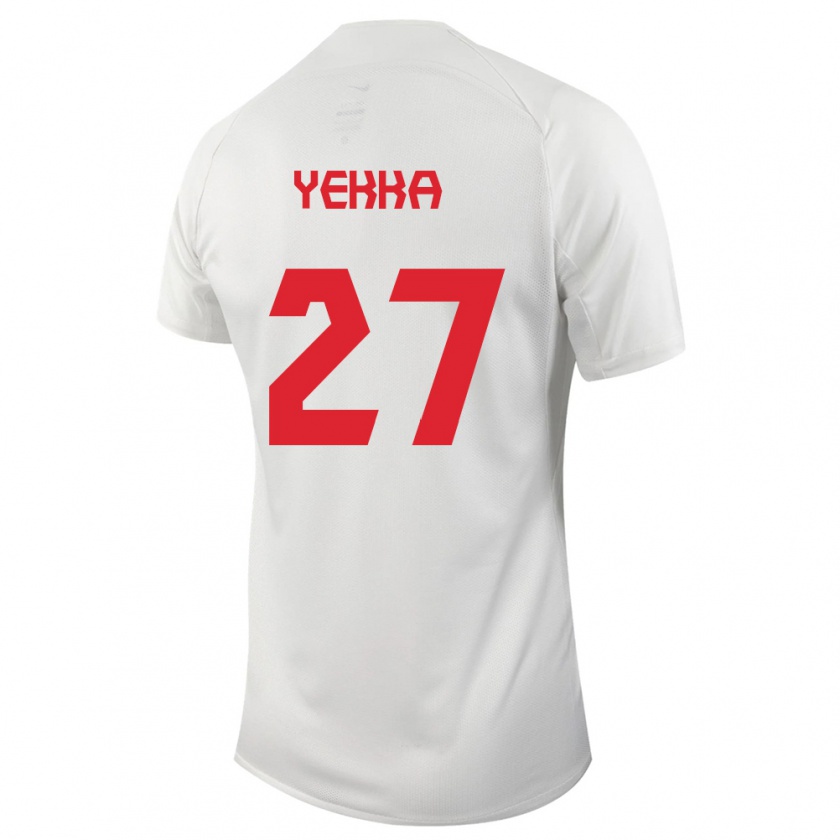 Kandiny Niño Camiseta Canadá Sura Yekka #27 Blanco 2ª Equipación 24-26 La Camisa Chile