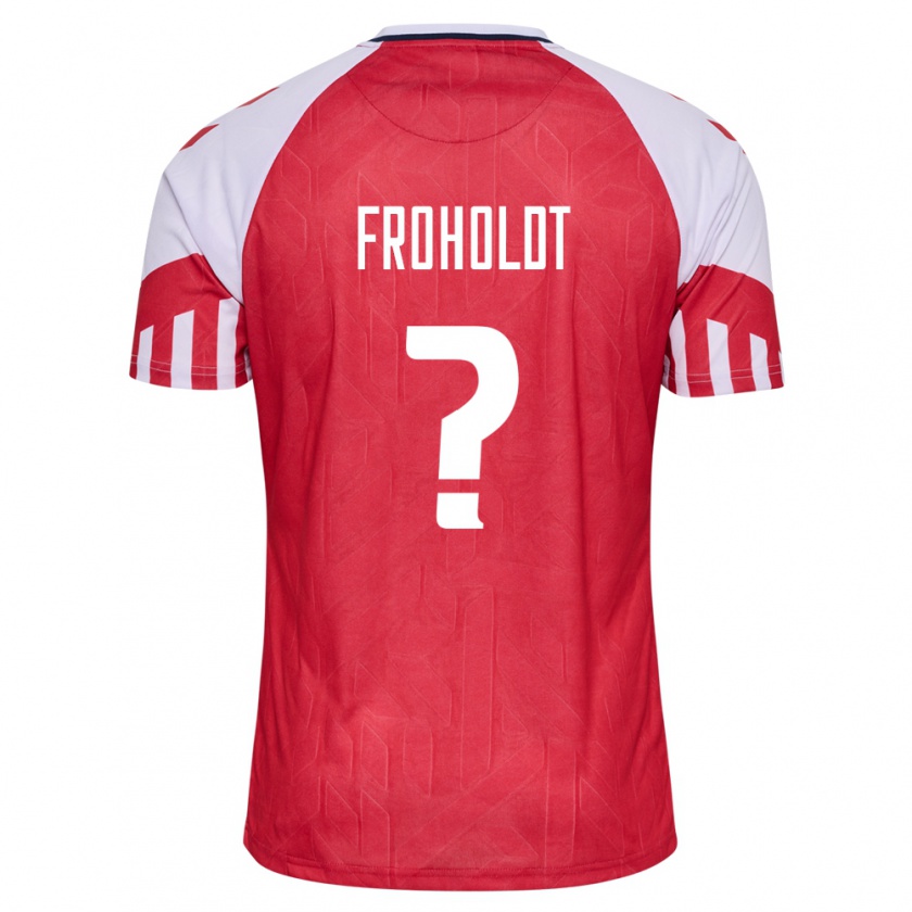 Kandiny Hombre Camiseta Dinamarca Victor Froholdt #0 Rojo 1ª Equipación 24-26 La Camisa Chile