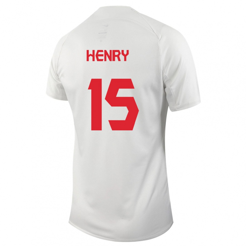 Kandiny Hombre Camiseta Canadá Doneil Henry #15 Blanco 2ª Equipación 24-26 La Camisa Chile