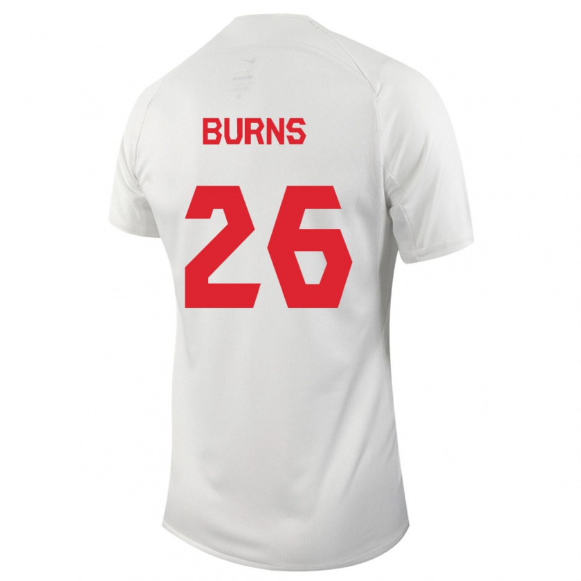 Kandiny Hombre Camiseta Canadá Zoe Burns #26 Blanco 2ª Equipación 24-26 La Camisa Chile