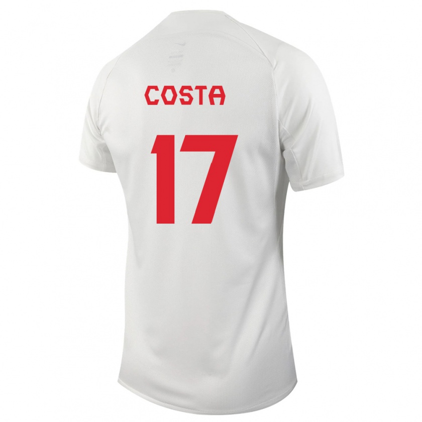 Kandiny Hombre Camiseta Canadá Jesse Costa #17 Blanco 2ª Equipación 24-26 La Camisa Chile