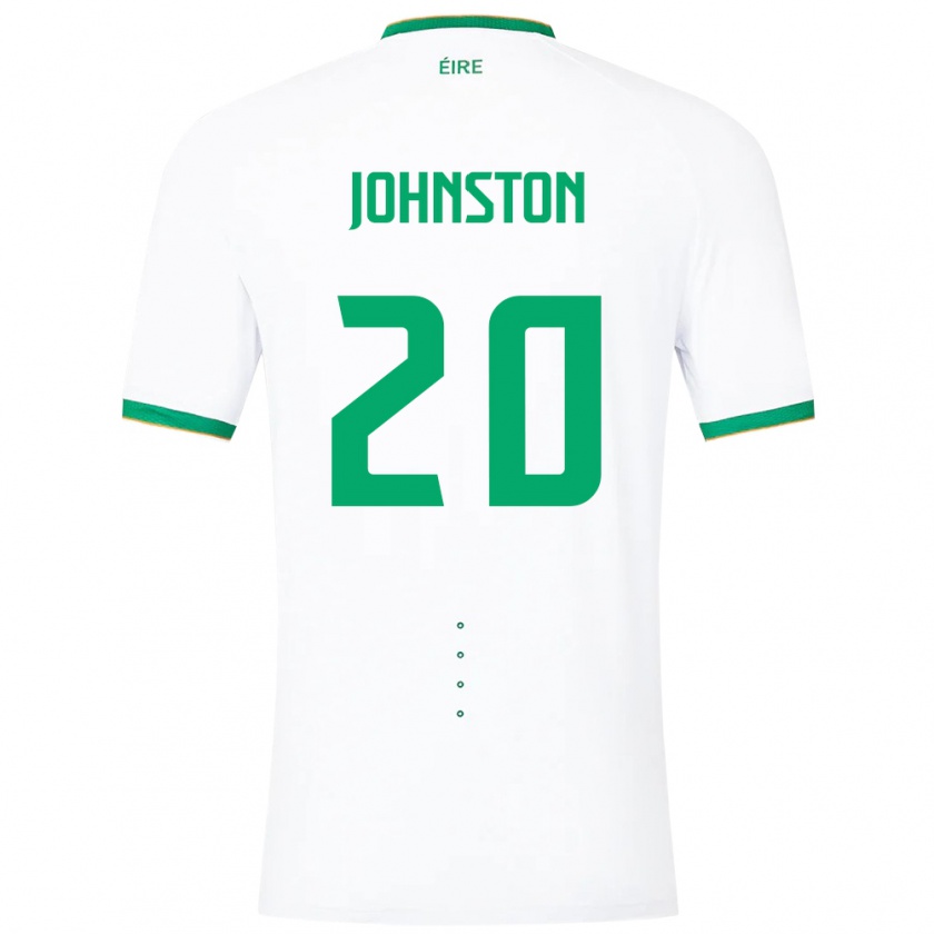 Kandiny Hombre Camiseta Irlanda Mikey Johnston #20 Blanco 2ª Equipación 24-26 La Camisa Chile