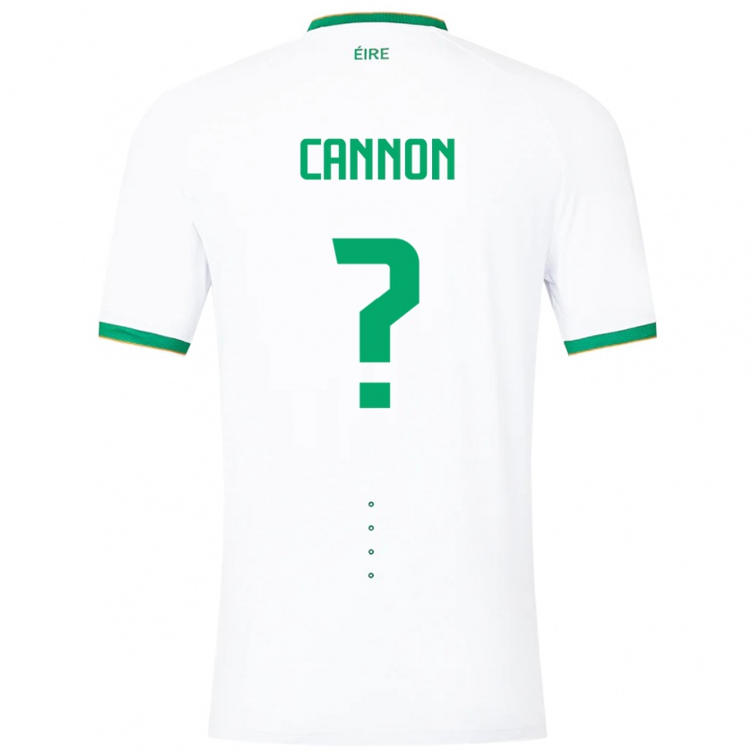 Kandiny Hombre Camiseta Irlanda Thomas Cannon #0 Blanco 2ª Equipación 24-26 La Camisa Chile