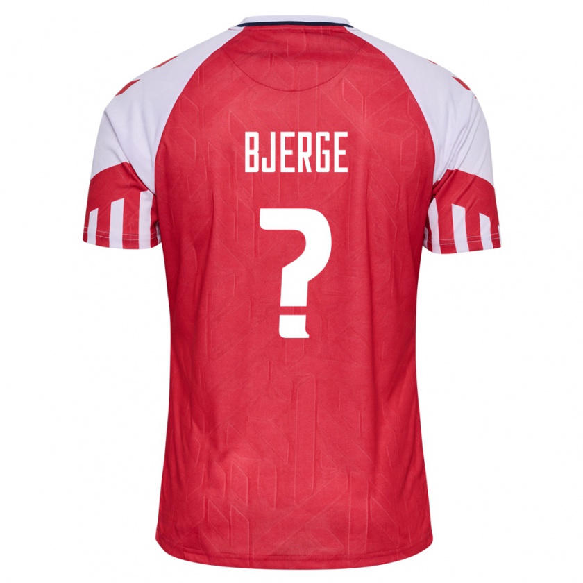 Kandiny Mujer Camiseta Dinamarca Gustav Bjerge #0 Rojo 1ª Equipación 24-26 La Camisa Chile