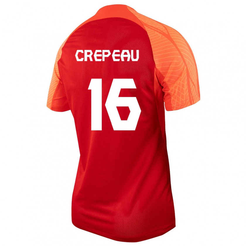 Kandiny Mujer Camiseta Canadá Maxime Crépeau #16 Naranja 1ª Equipación 24-26 La Camisa Chile