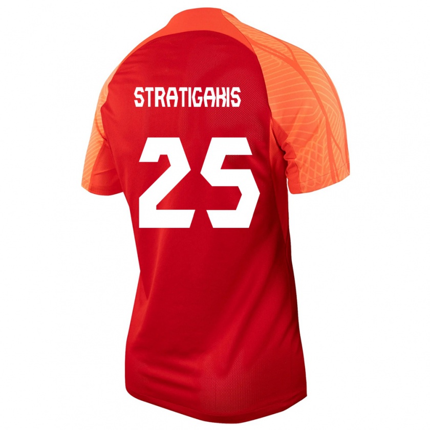 Kandiny Mujer Camiseta Canadá Sarah Stratigakis #25 Naranja 1ª Equipación 24-26 La Camisa Chile