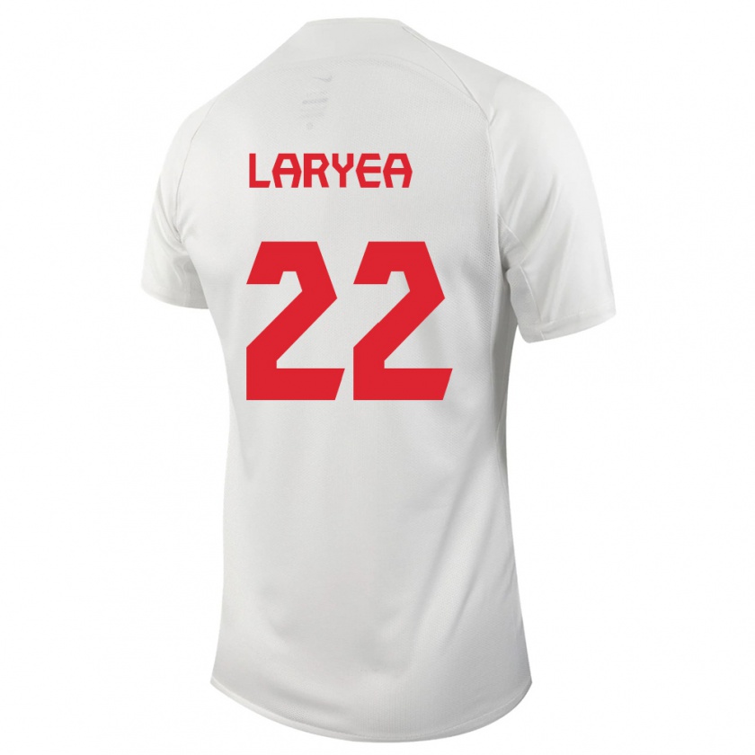 Kandiny Mujer Camiseta Canadá Richie Laryea #22 Blanco 2ª Equipación 24-26 La Camisa Chile