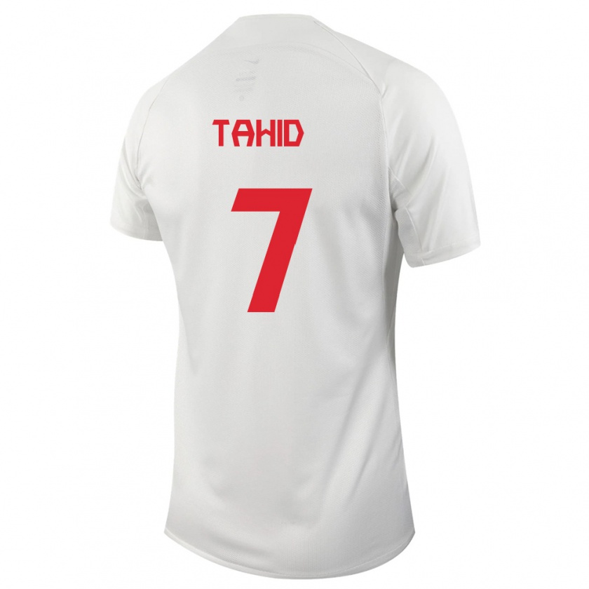 Kandiny Mujer Camiseta Canadá Taryck Tahid #7 Blanco 2ª Equipación 24-26 La Camisa Chile