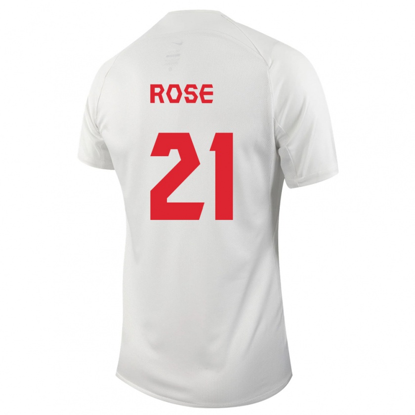 Kandiny Mujer Camiseta Canadá Jade Rose #21 Blanco 2ª Equipación 24-26 La Camisa Chile