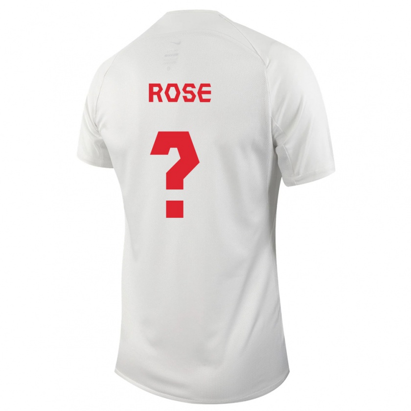 Kandiny Mujer Camiseta Canadá Federico Rose #0 Blanco 2ª Equipación 24-26 La Camisa Chile