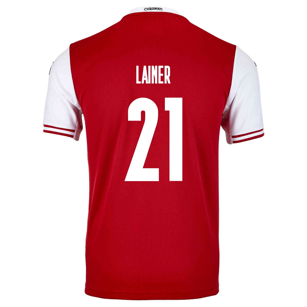 Mujer Selección De Fútbol De Austria Camiseta Stefan Lainer #21 1ª Equipación Rojo 2021 Chile