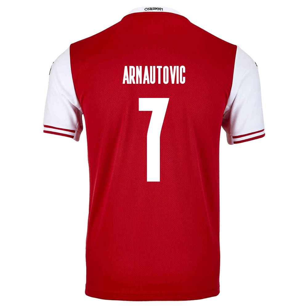 Hombre Selección De Fútbol De Austria Camiseta Marko Arnautovic #7 1ª Equipación Rojo 2021 Chile