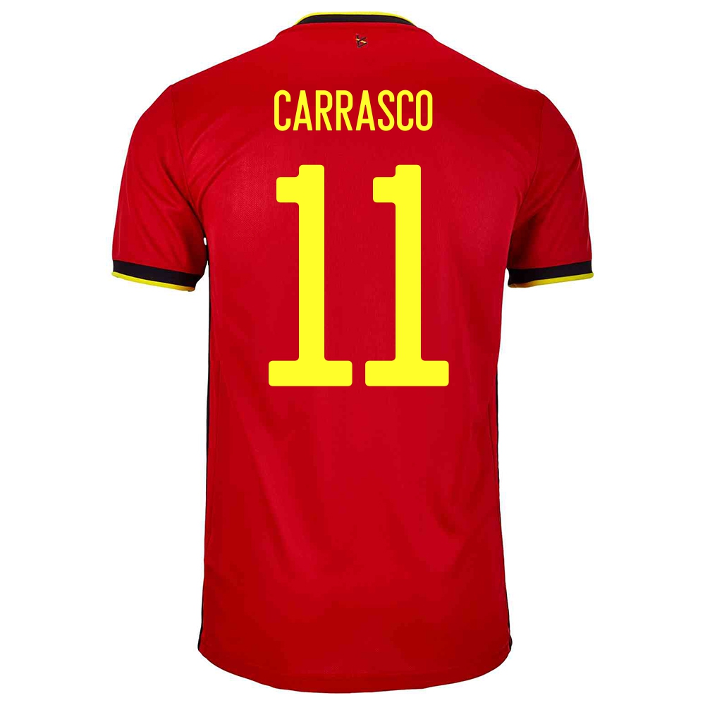 Mujer Selección De Fútbol De Bélgica Camiseta Yannick Carrasco #11 1ª Equipación Rojo 2021 Chile