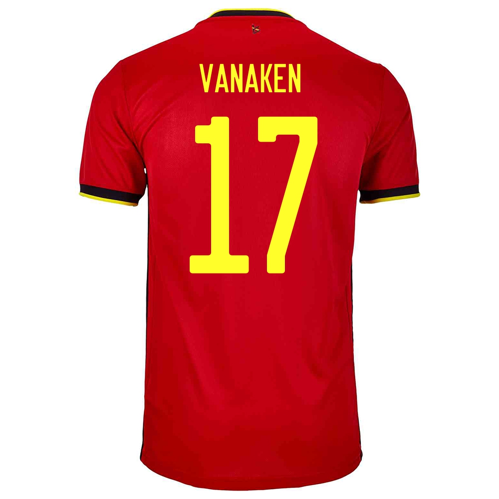 Hombre Selección De Fútbol De Bélgica Camiseta Hans Vanaken #17 1ª Equipación Rojo 2021 Chile