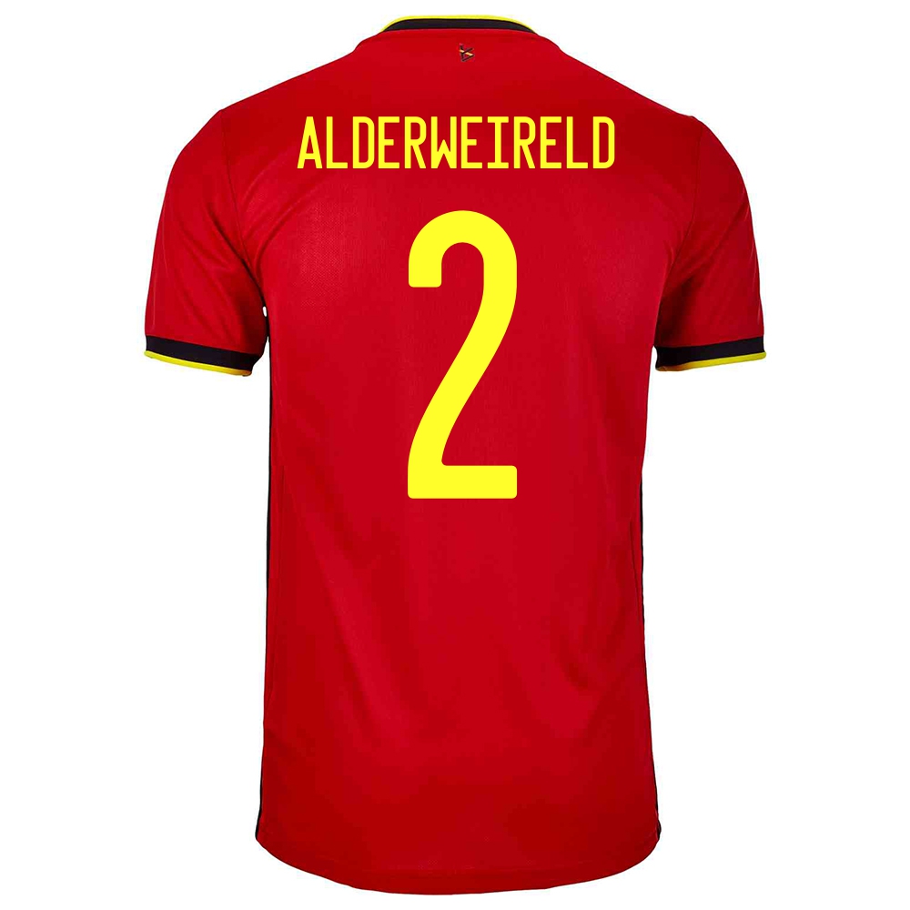 Hombre Selección De Fútbol De Bélgica Camiseta Toby Alderweireld #2 1ª Equipación Rojo 2021 Chile
