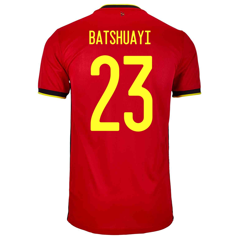 Mujer Selección De Fútbol De Bélgica Camiseta Michy Batshuayi #23 1ª Equipación Rojo 2021 Chile