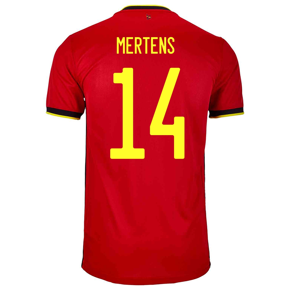 Mujer Selección De Fútbol De Bélgica Camiseta Dries Mertens #14 1ª Equipación Rojo 2021 Chile