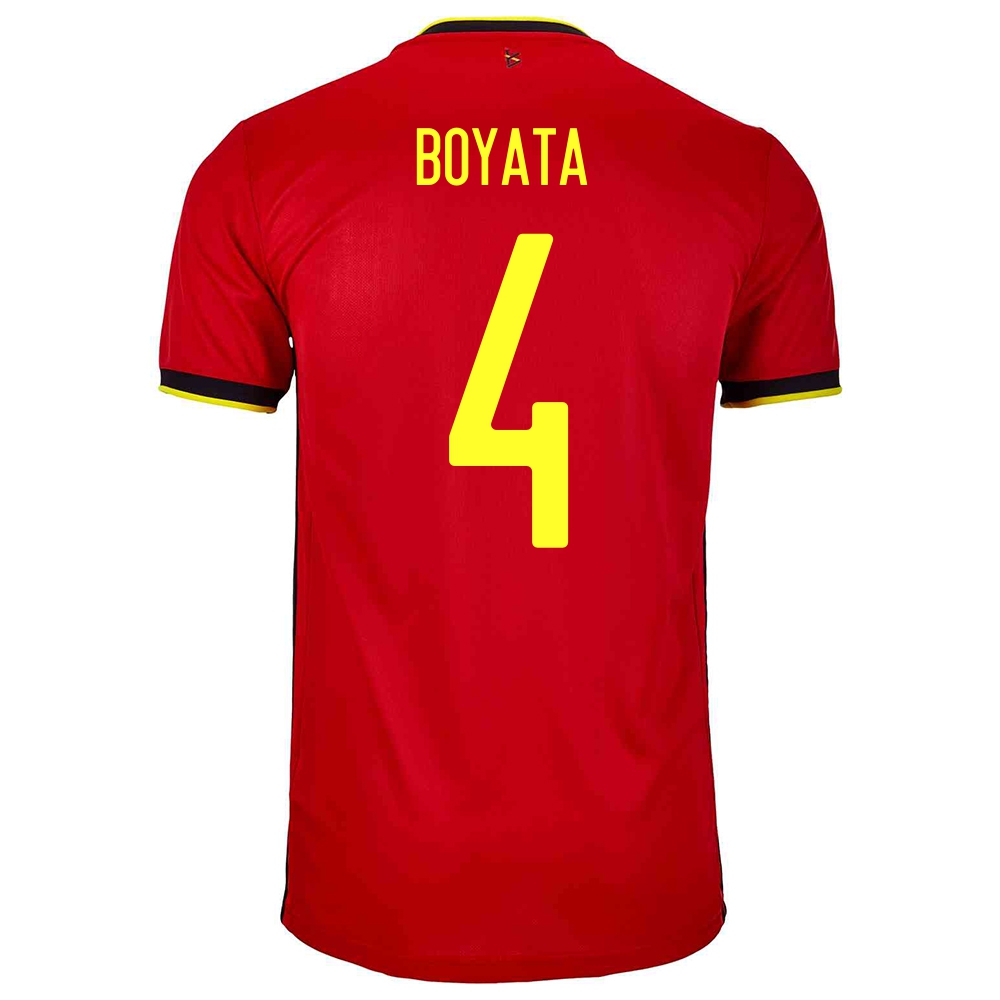 Hombre Selección De Fútbol De Bélgica Camiseta Dedryck Boyata #4 1ª Equipación Rojo 2021 Chile