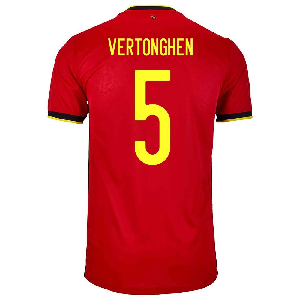 Mujer Selección De Fútbol De Bélgica Camiseta Jan Vertonghen #5 1ª Equipación Rojo 2021 Chile