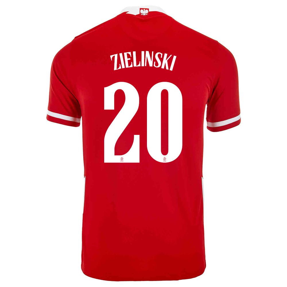 Hombre Selección De Fútbol De Polonia Camiseta Piotr Zielinski #20 1ª Equipación Rojo 2021 Chile