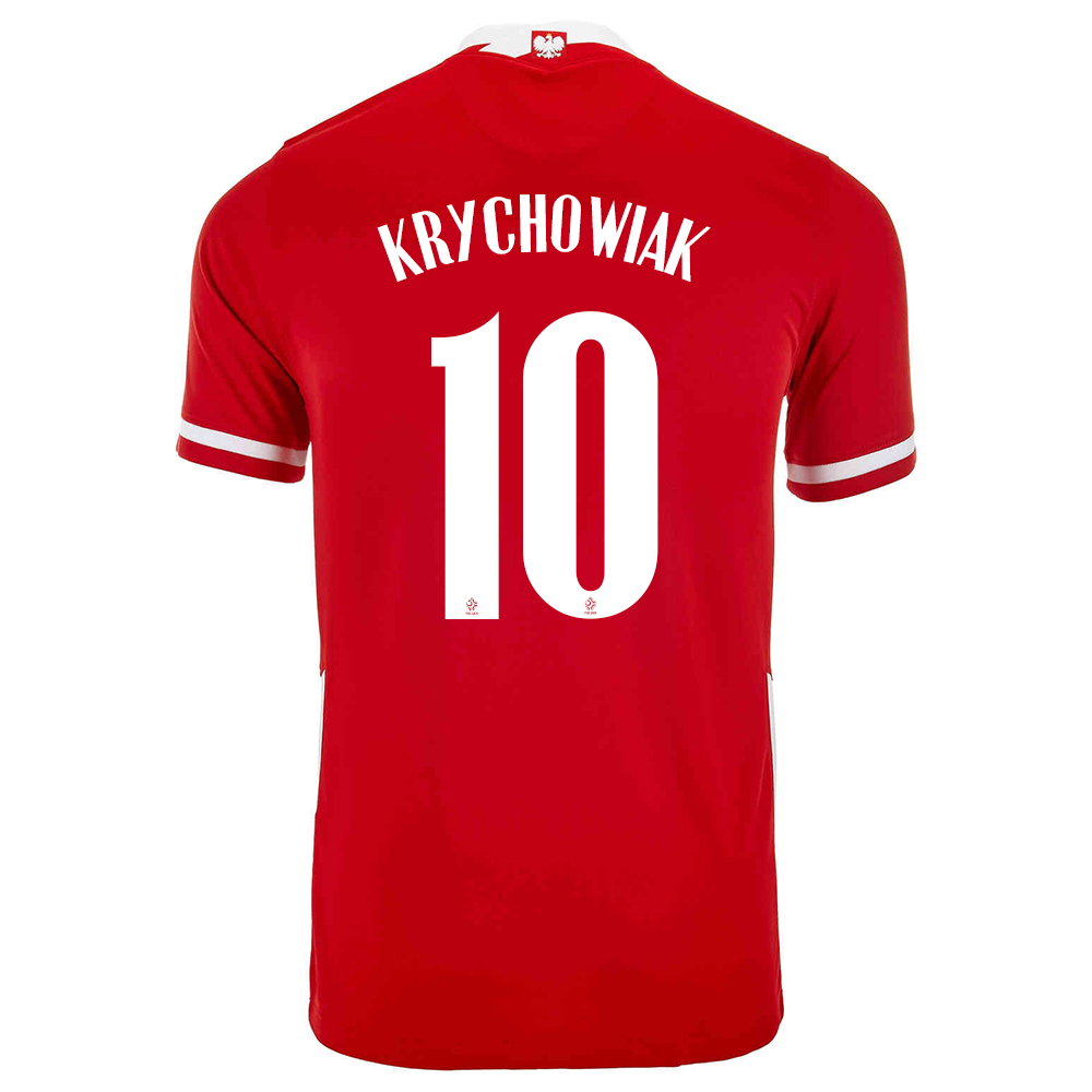Hombre Selección De Fútbol De Polonia Camiseta Grzegorz Krychowiak #10 1ª Equipación Rojo 2021 Chile