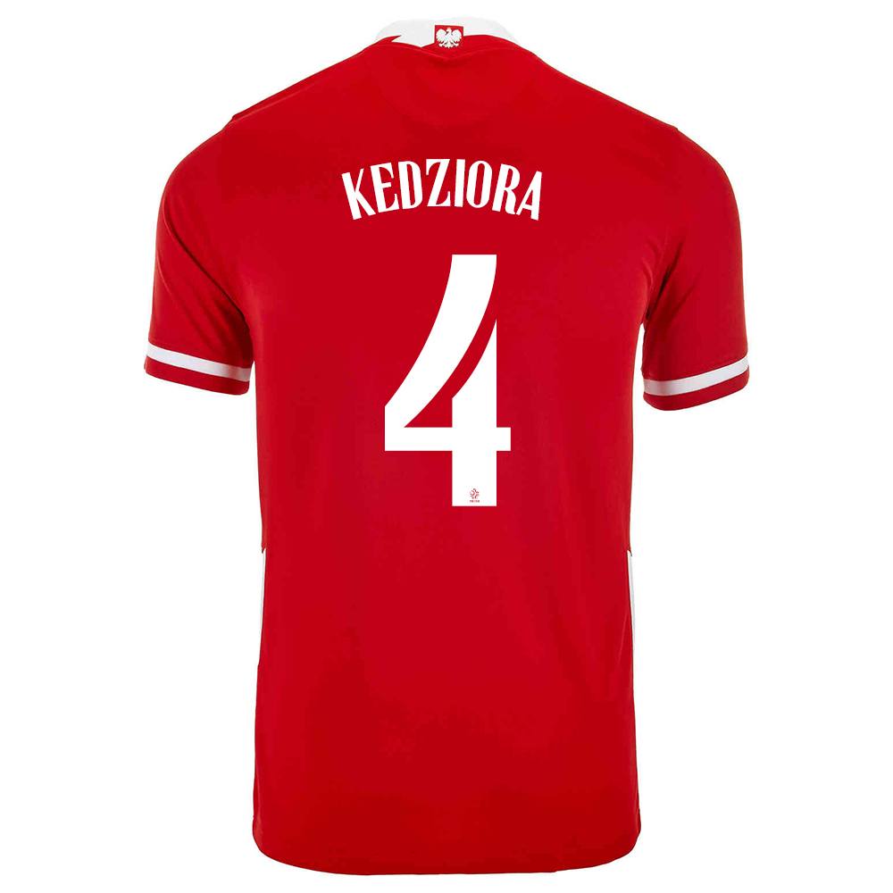 Mujer Selección De Fútbol De Polonia Camiseta Tomasz Kedziora #4 1ª Equipación Rojo 2021 Chile
